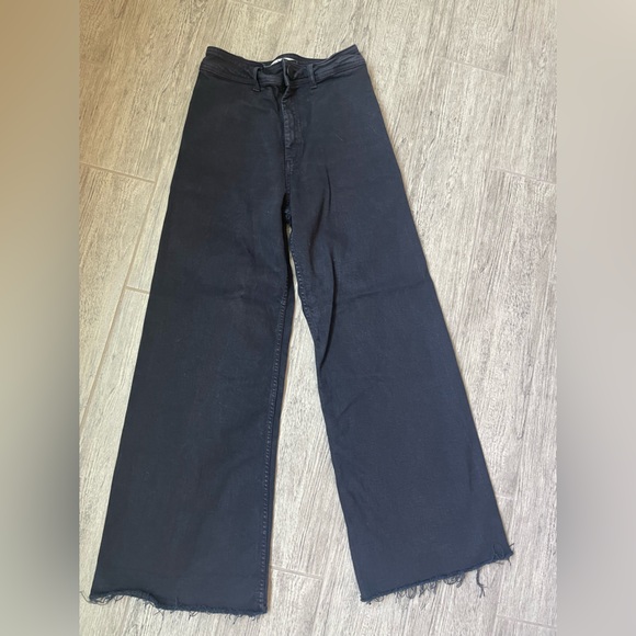 Zara wide legged jeans - size 4 / Navy - Picture 3 of 7